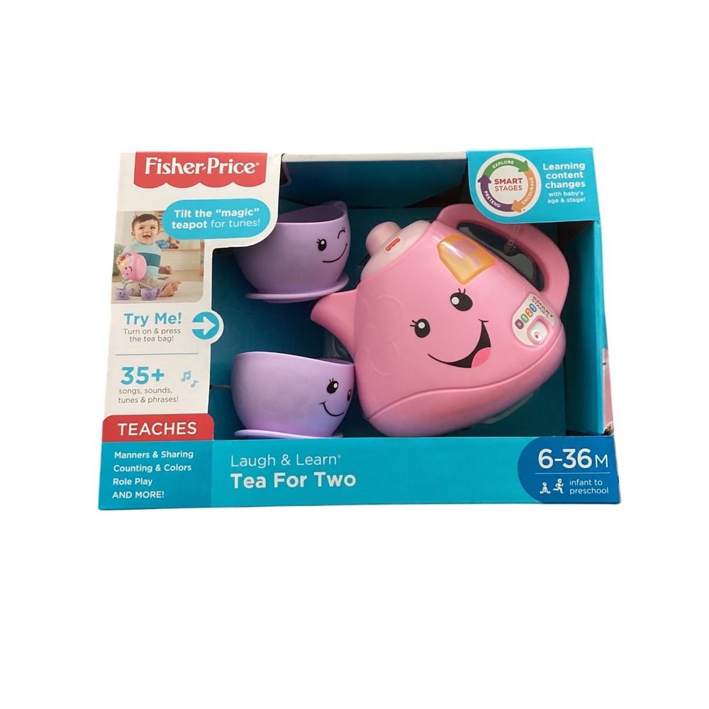 Fisher-Price Laugh & Learn Tea For Two Musical Teapot Set Pink Smart Stages NEW‎